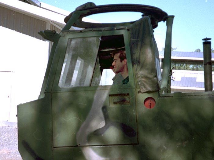 Misha driving tank